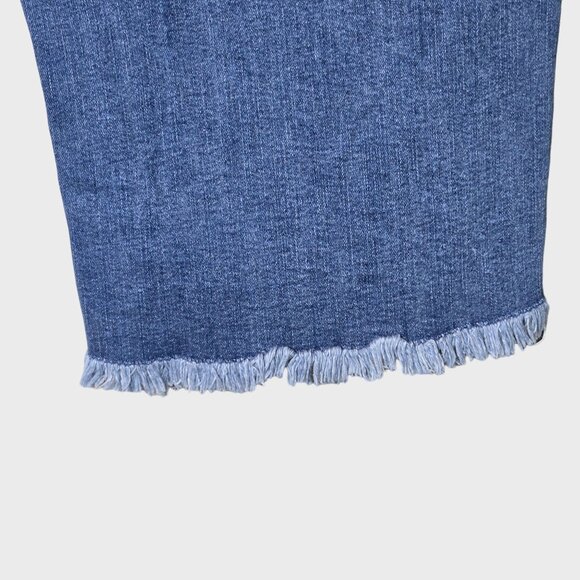 Michael Kors Selma Cropped Flare High Rise Jeans Plus Size Frayed Button Fly NWT - Picture 6 of 10